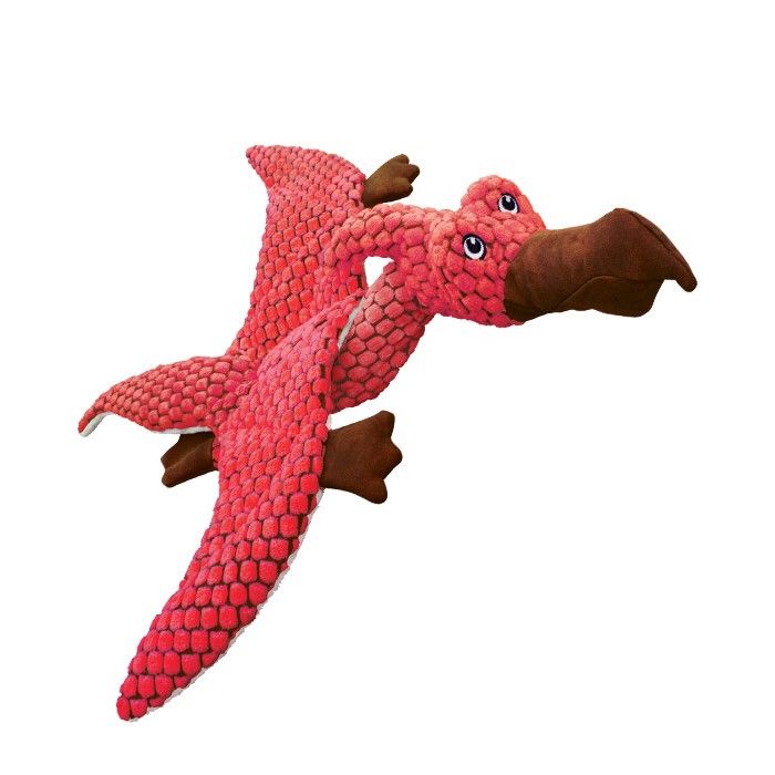 Kong Dynos Pterodactyl Coral Dog Toy - LARGE