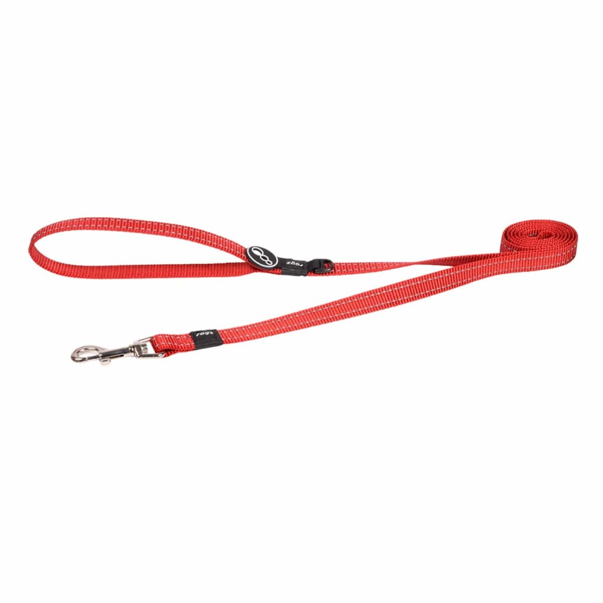 Rogz Utility Reflective Stitching Dog Leash - Red MEDIUM