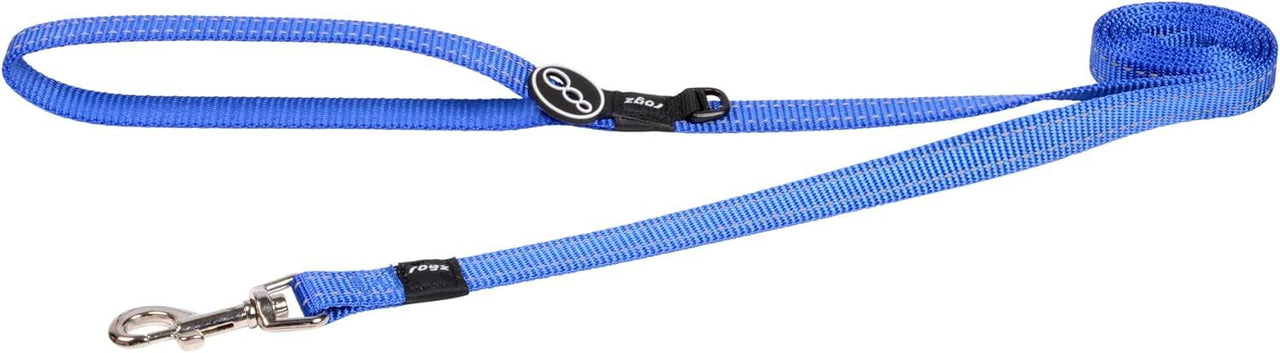 Rogz Utility Reflective Stitching Long Dog Leash - BLUE XL (1.8M/6)