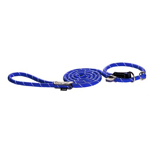 Rogz Classic Rope Long Dog Leash - BLUE Large