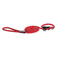 Thumbnail for Rogz Classic Rope Long Dog Leash - RED Medium