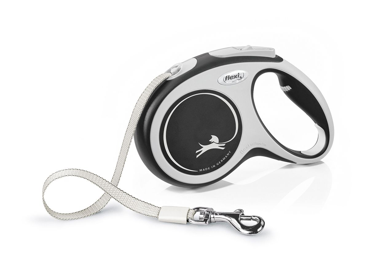 Flexi New Comfort Tape Dog Leash - BLACK L/8M