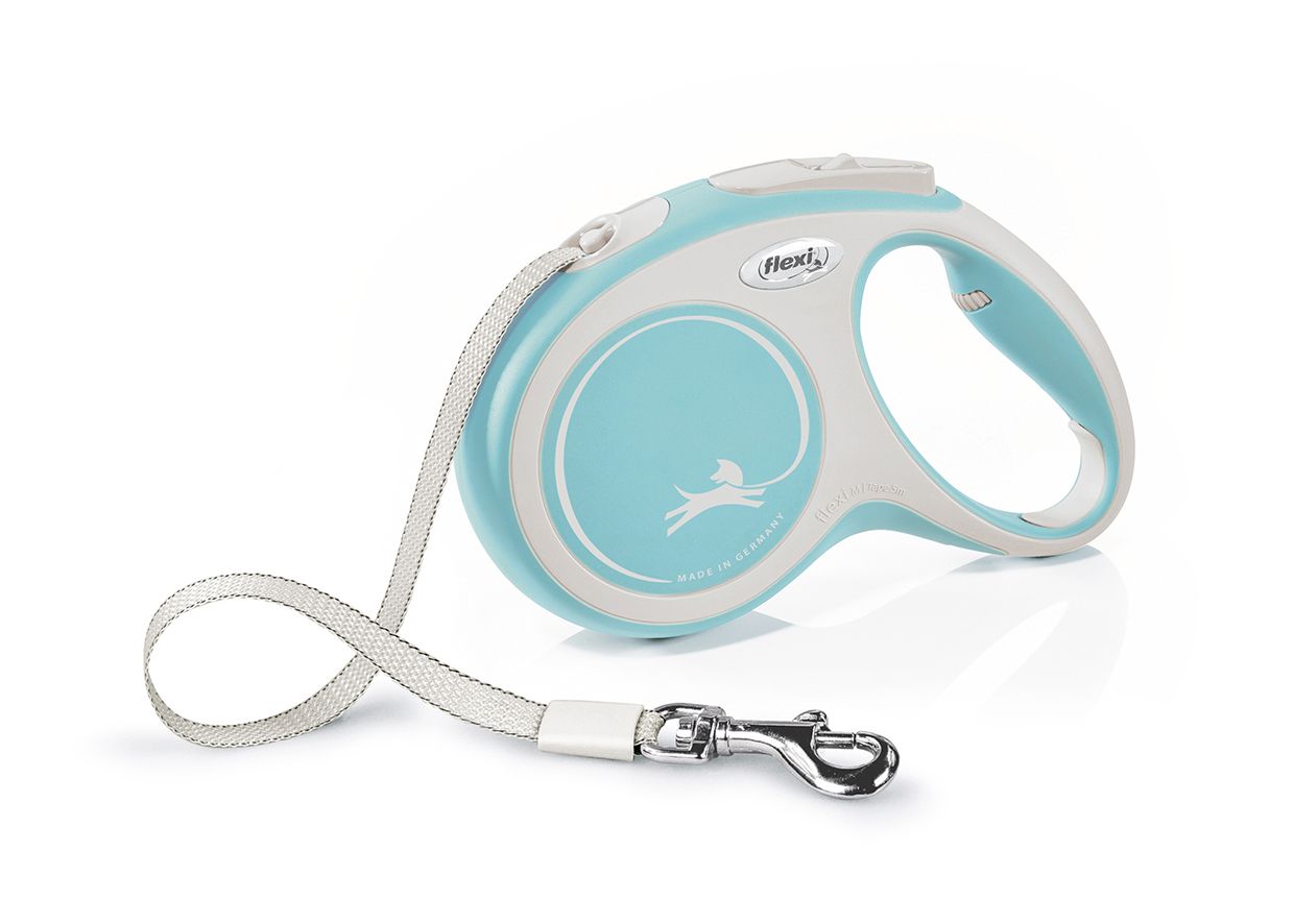 Flexi New Comfort Tape Dog Leash - LIGHT BLUE S/5M