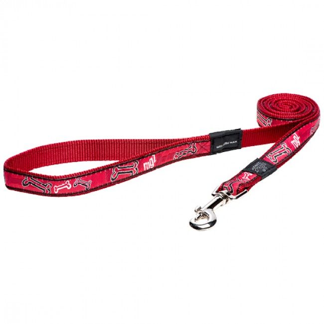 Rogz Red Bone Dog Leash - RED BONE Small