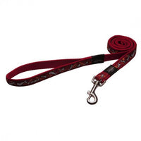 Thumbnail for Rogz Bones On Red Dog Leash - BONES ON RED L 1.4M/4.7