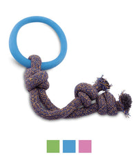 Thumbnail for Beco Pets Hoop on a Rope Dog Toy - Blue Large