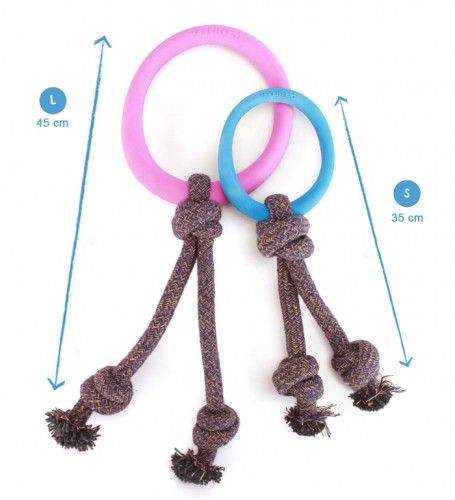 Beco Pets Hoop on a Rope Dog Toy - Pink Small