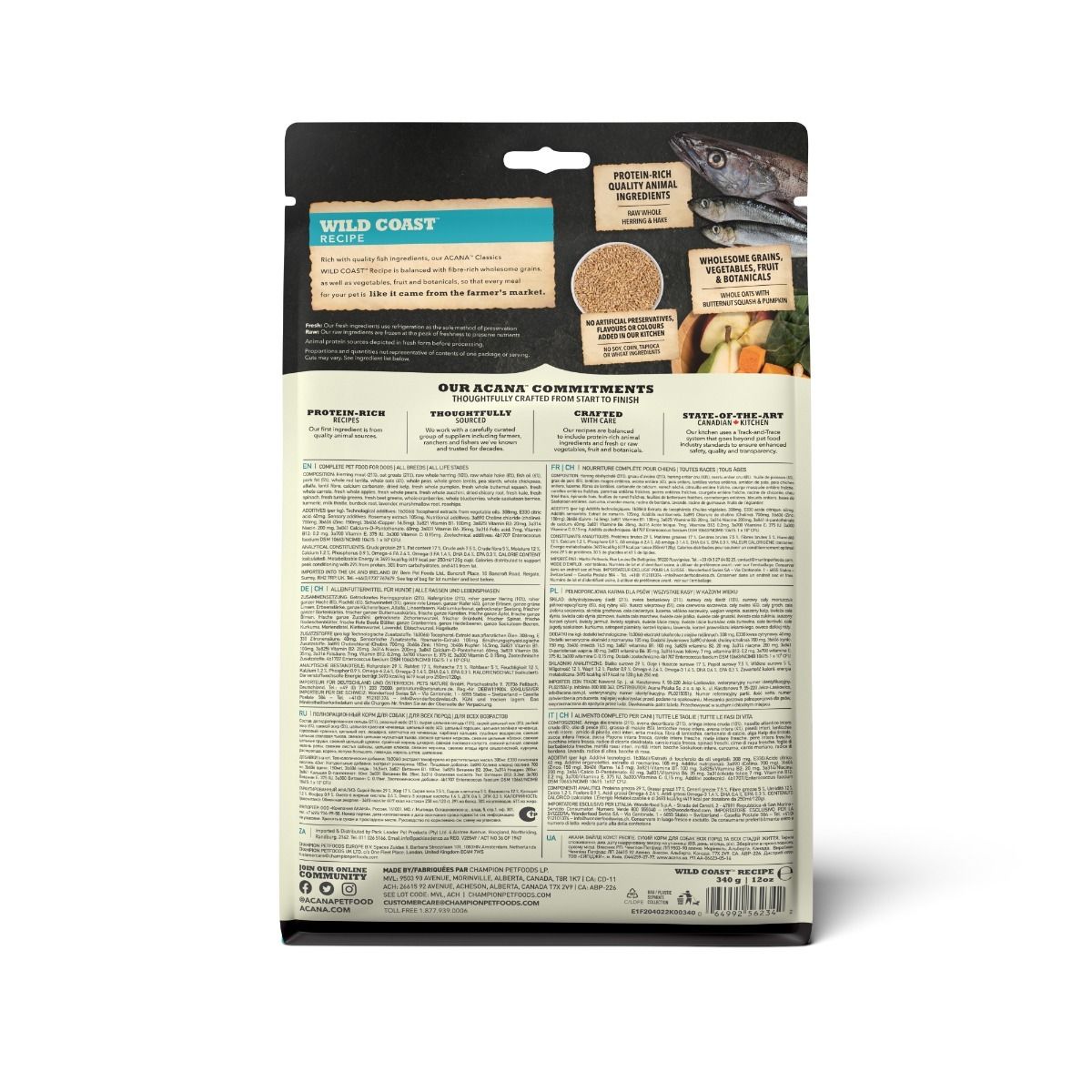 Acana Classics Wild Coast Recipe Dry Dog Food - 6kg