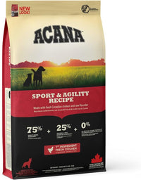 Acana Sport & Agility Recipe Adult Dry Dog Food - 17KG