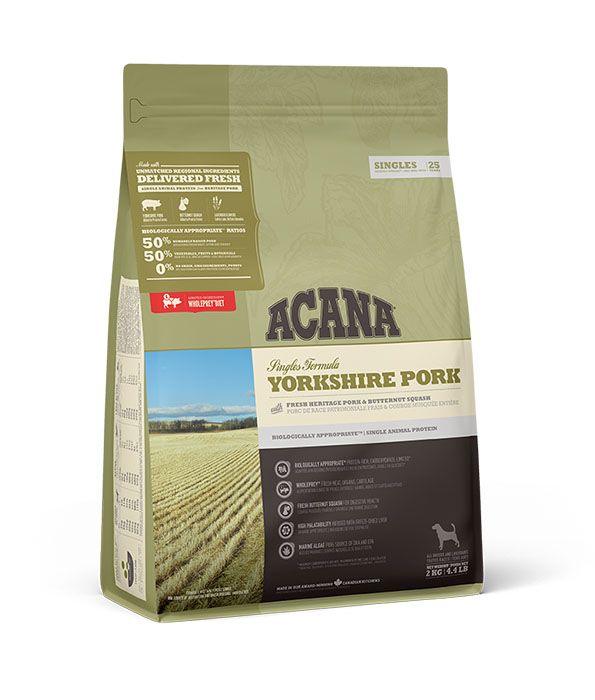 Acana Singles Formula Yorkshire Pork Dry Dog Food - 2kg