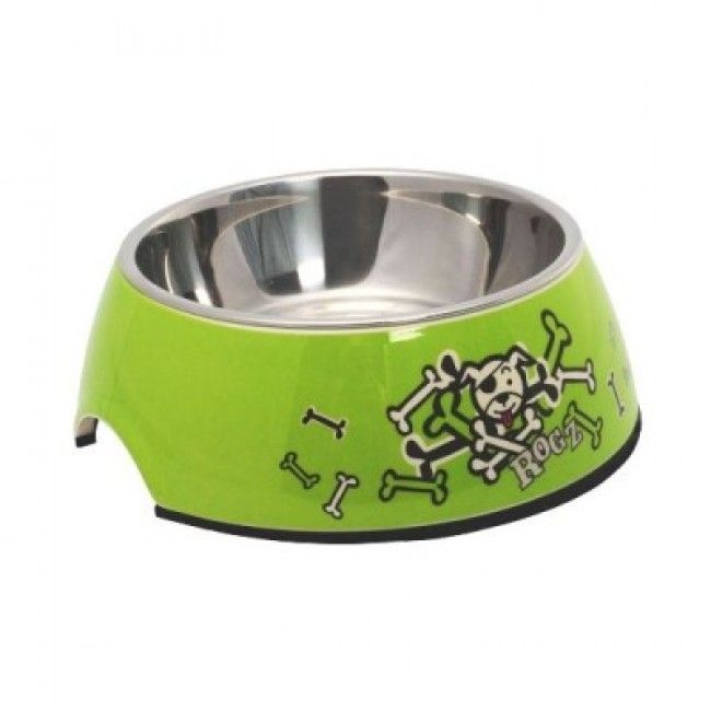 Rogz Lime Bone Bubble Dog Bowl - 350ML