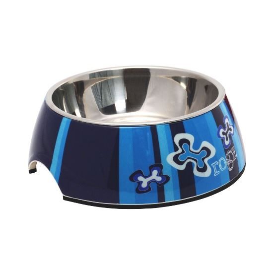 Rogz Indigo Bones Bubble Dog Bowl - 700ML