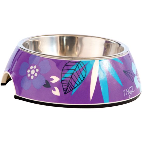 Rogz Purple Forest Bubble Dog Bowl - 160ML