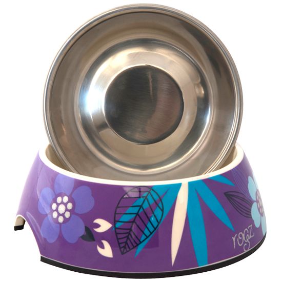 Rogz Purple Forest Bubble Dog Bowl - 350ML