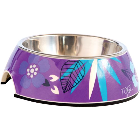 Rogz Purple Forest Bubble Dog Bowl - 350ML