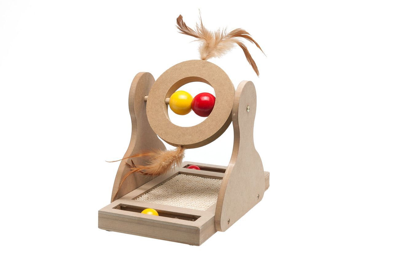 Flamingo Willa Wooden Scratch Tumbler Cat Toy - OS