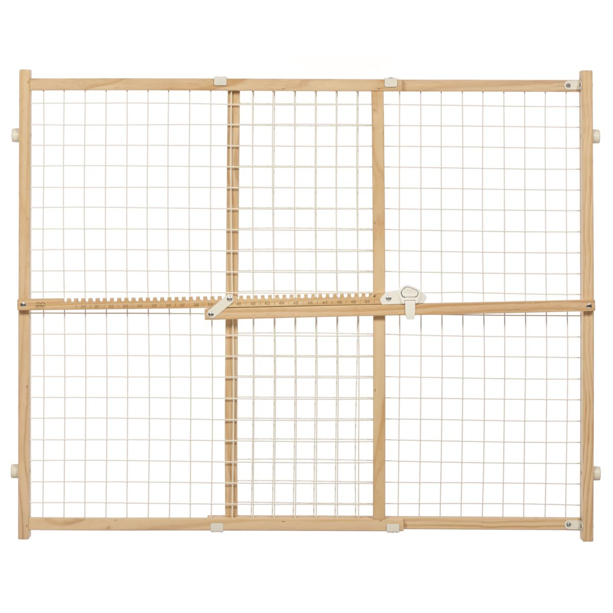 Wood and Wire Mesh Pet Gate - 24 inch