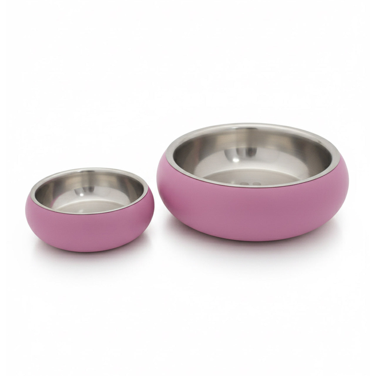 Double Wall Bowl Belly with Non-Slip Base - 800 ml - pink