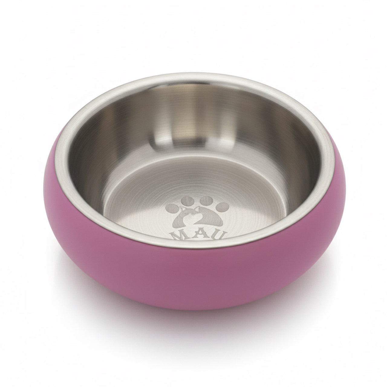 Double Wall Bowl Belly with Non-Slip Base - 360 ml - pink