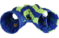Thumbnail for Flamingo Feline Tunnel with Ball Blue & Green Cat Toy -