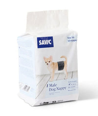 Thumbnail for Savic Male Nappy Disposable Dog Diapers 12pcs - Small