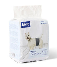Thumbnail for Savic Male Nappy Disposable Dog Diapers 12pcs - Small