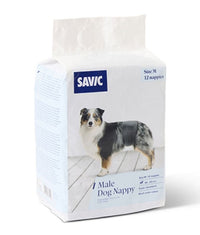 Thumbnail for Savic Male Nappy Disposable Dog Diapers 12pcs - Medium
