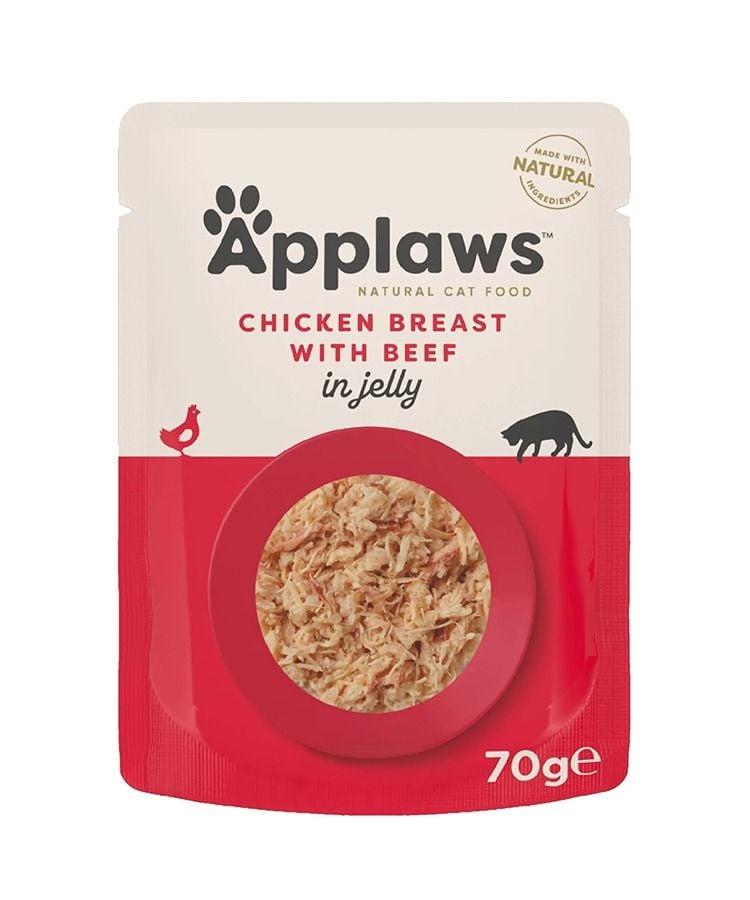 APPLAWS CAT CHICKEN WITH BEEF 70G JELLY POUCH (70G-NA)
