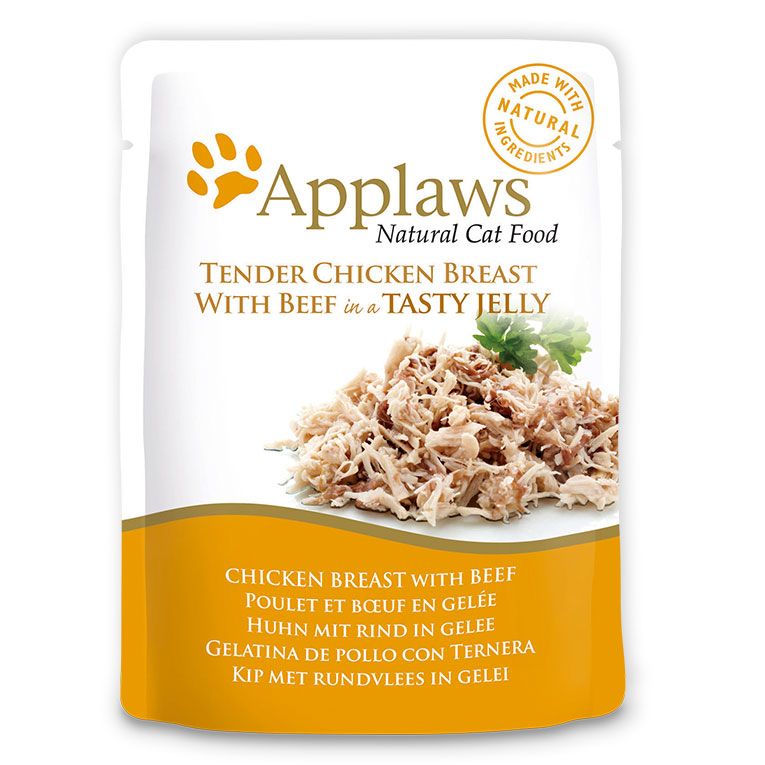 Applaws Chicken with Beef in Jelly Adult Wet Cat Food 70g Pouch  - 70g