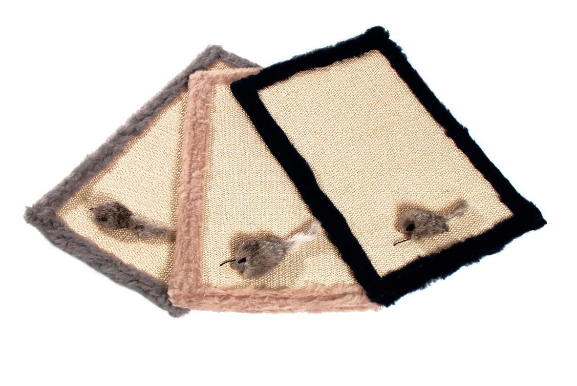 Flamingo Star Carpet Cat Scratching Mat - BEIGE OS