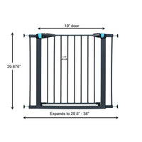 Thumbnail for Graphite Glow in the Dark Steel Pet Gate - 39