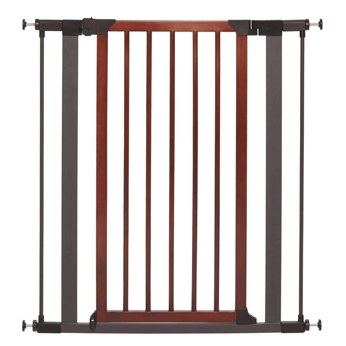 Steel Pet Gate with Decorative Wood Door - 29"