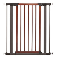 Thumbnail for Steel Pet Gate with Decorative Wood Door - 29