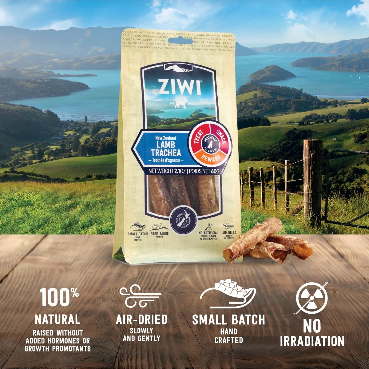 ZIWI Peak Lamb Trachea Dog Treats 60g - 60G