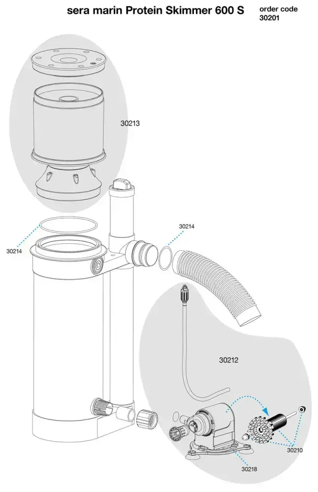 Sera Marine Protein Skimmer[Model - 600HO, Capacity - 600L]