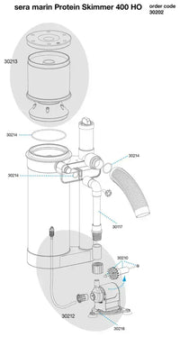 Sera Marine Protein Skimmer[Model - 400HO, Capacity - 400L]