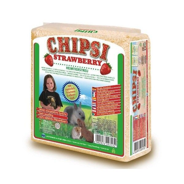 Chipsi Strawberry Scent Small Animal Bedding - 3.2kg