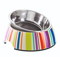 Thumbnail for Hunter Melamine Stripes Dog Bowl - 160ML