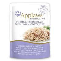 Thumbnail for Applaws Chicken with Liver in Jelly Adult Wet Cat Food 70g Pouch - 70G