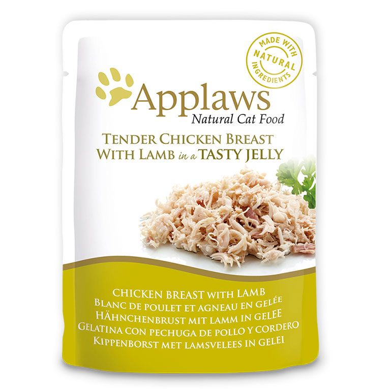 Applaws Chicken with Lamb in Jelly Adult Wet Cat Food 70g Pouch - 70G