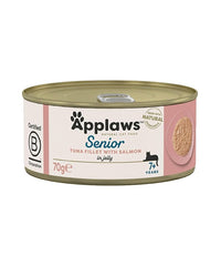 Thumbnail for Applaws Tuna with Salmon in Jelly Senior Wet Cat Food 70g Tin - 70G