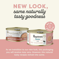 Thumbnail for Applaws Tuna with Salmon in Jelly Senior Wet Cat Food 70g Tin - 70G