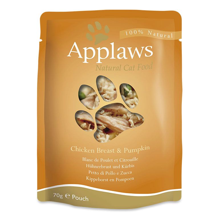 Applaws Chicken with Pumpkin in Broth Wet Cat Food 70g Pouch - 70G