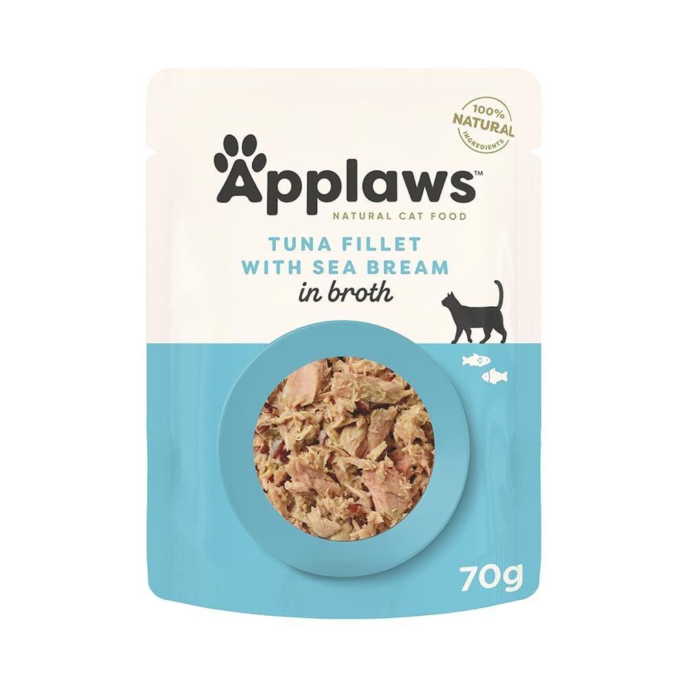 APPLAWS CAT TUNA WITH SEABREAM 70G POUCH (70G-NA)