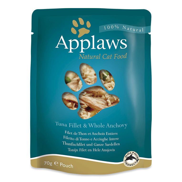 Applaws Tuna with Anchovy & Seaweed in Broth Wet Cat Food 70g Pouch - 70G