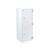 Controlled Drugs Cabinet 500Wx450Dx1250H MM Single Lock supplied with 2 Keys & ID Card, RH Door - Four Removable Shelves