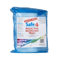 Safe 4 Plastic Free Disinfectant Wipes, Refill Pack-Zero Waste