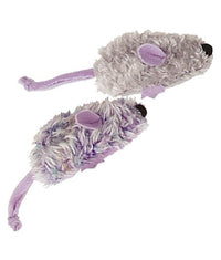 Thumbnail for Kong Refillables Catnip Purple & Frosty Grey Mouse Cat Toy -