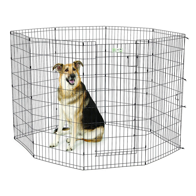 48″ Black Exercise Pen with Full MAX Lock Door