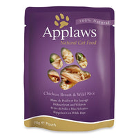 Thumbnail for Applaws Chicken with Wild Rice in Broth Wet Cat Food 70g Pouch - 70G